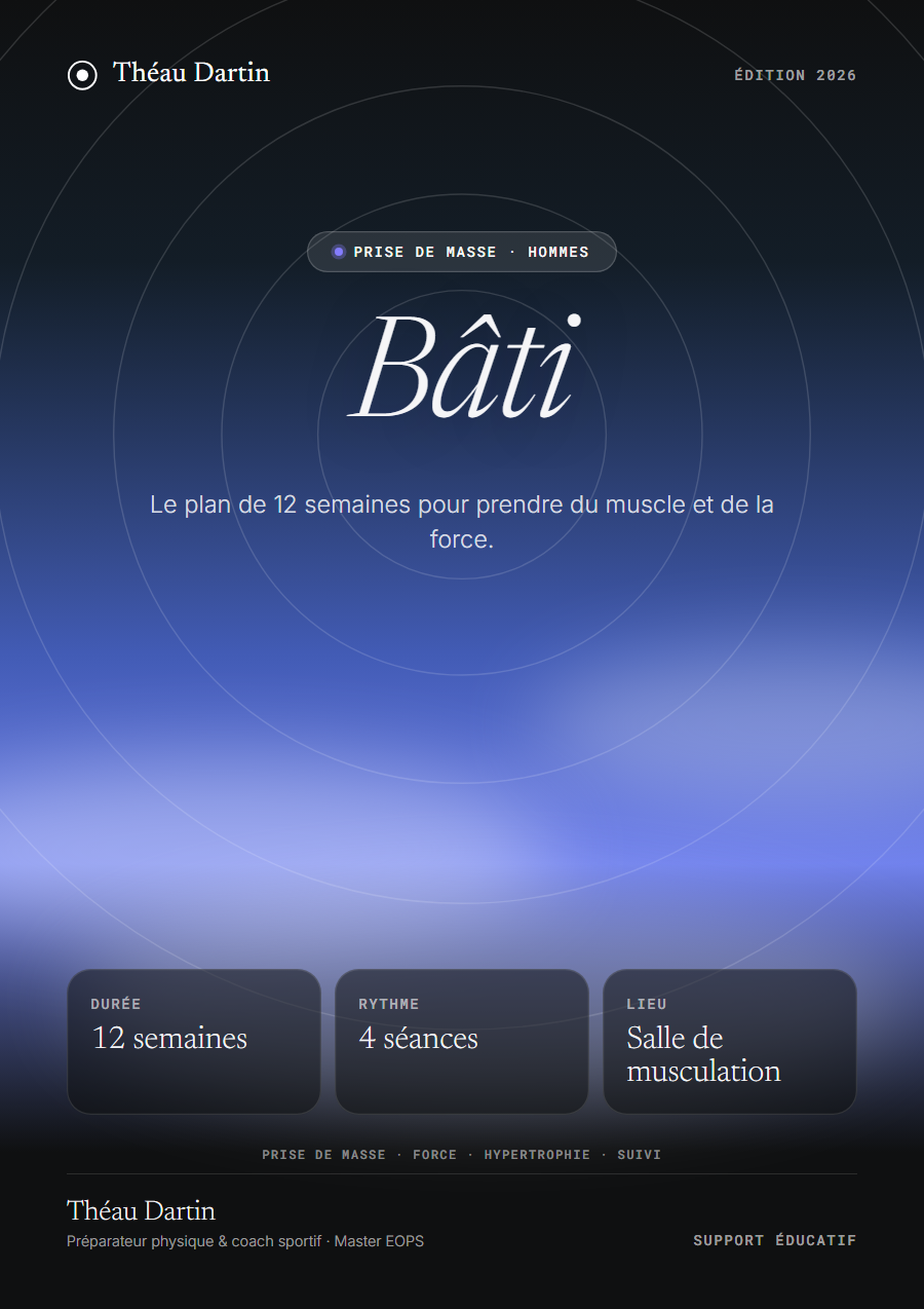 Couverture de l’e-book Bâti — Prise de masse homme